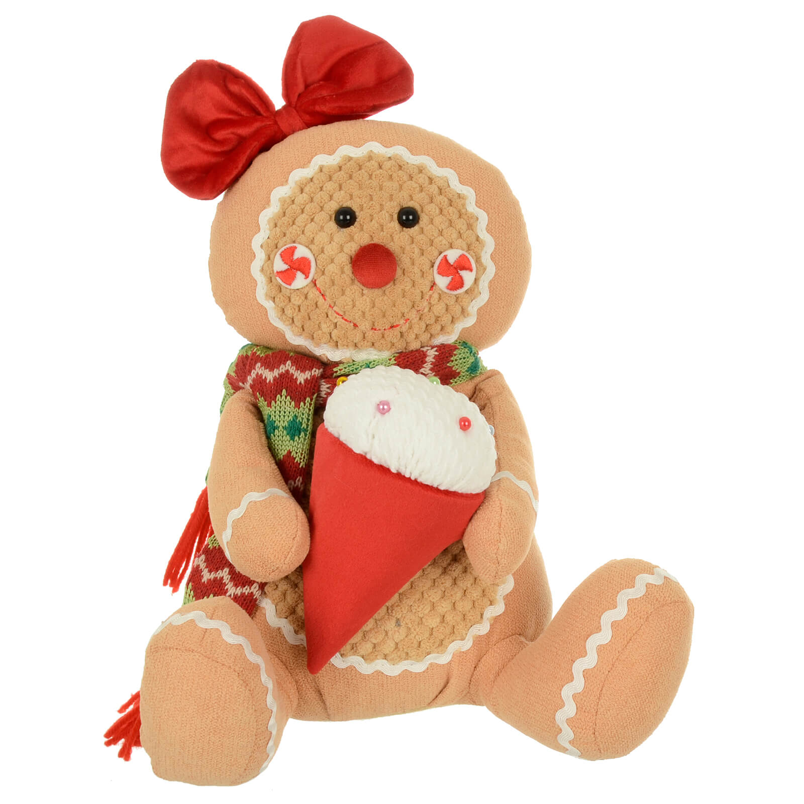 Gingerbread lady 33cm figure with ice cream cone